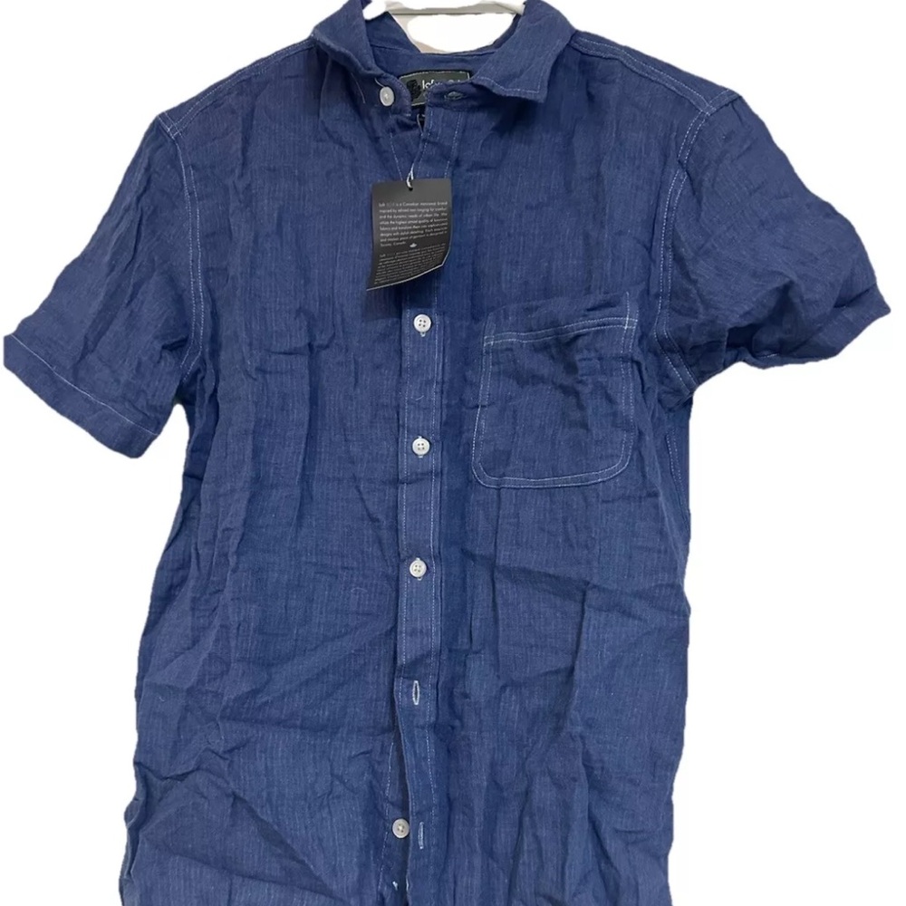 LOFT 604 Man Shirt  Short Sleeve Button Up Size Small